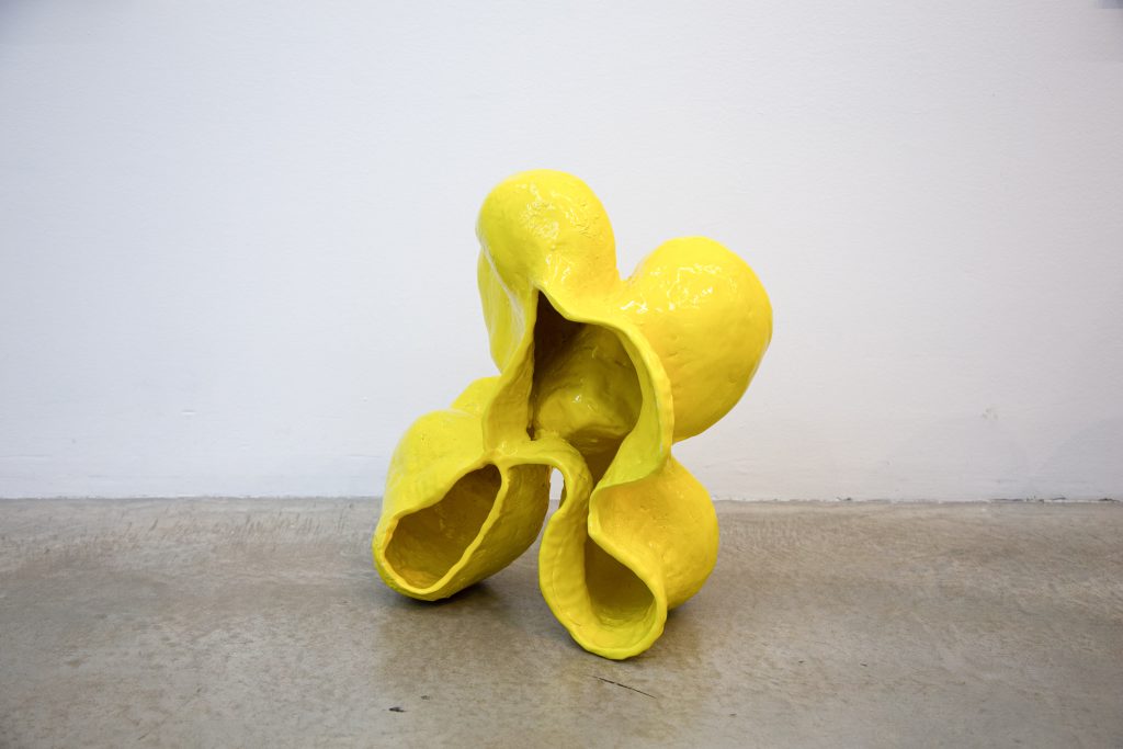 Giallo, a yellow ceramic sculpture