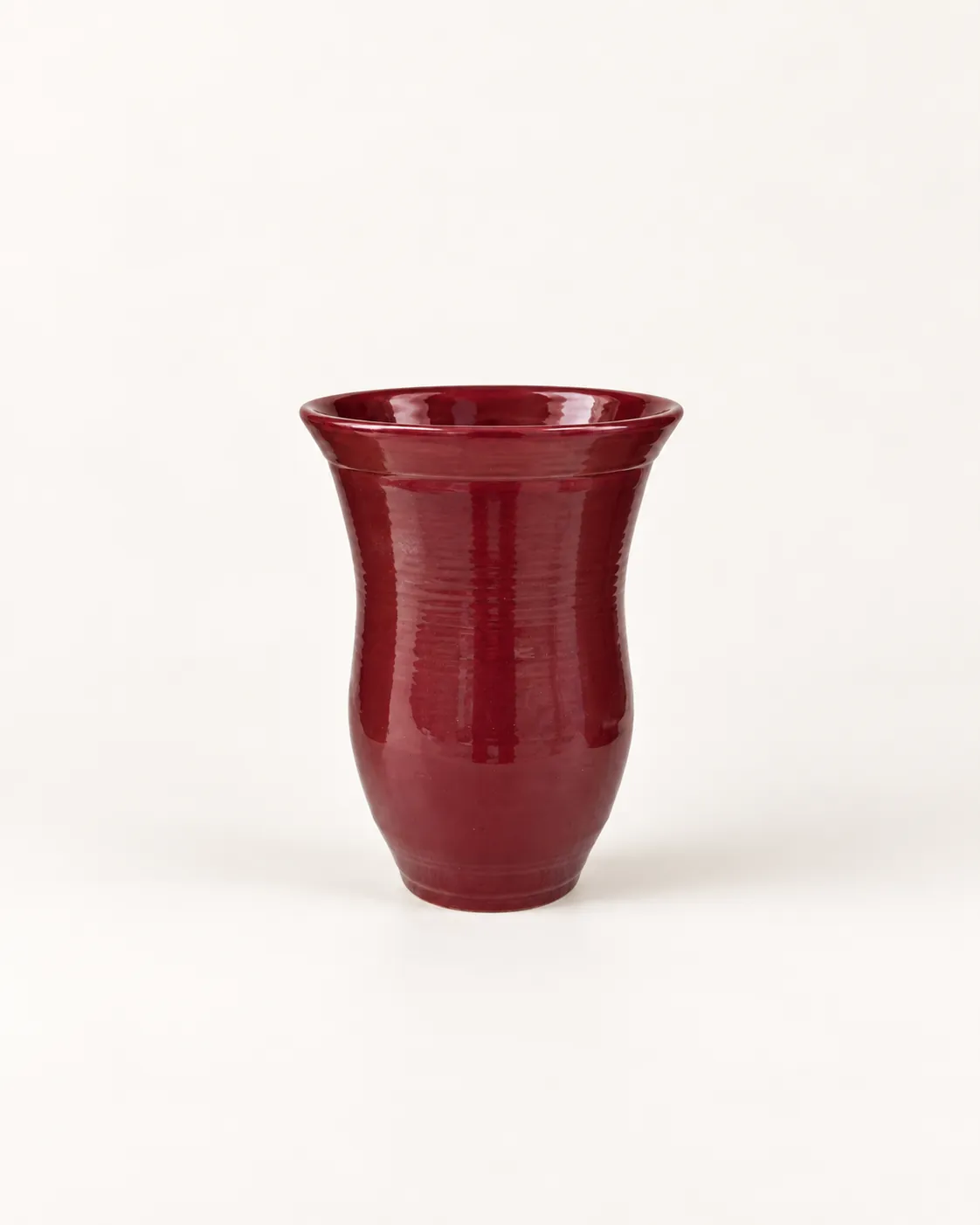 Bordeaux Vase, a deep bordeaux wheel-thrown vase