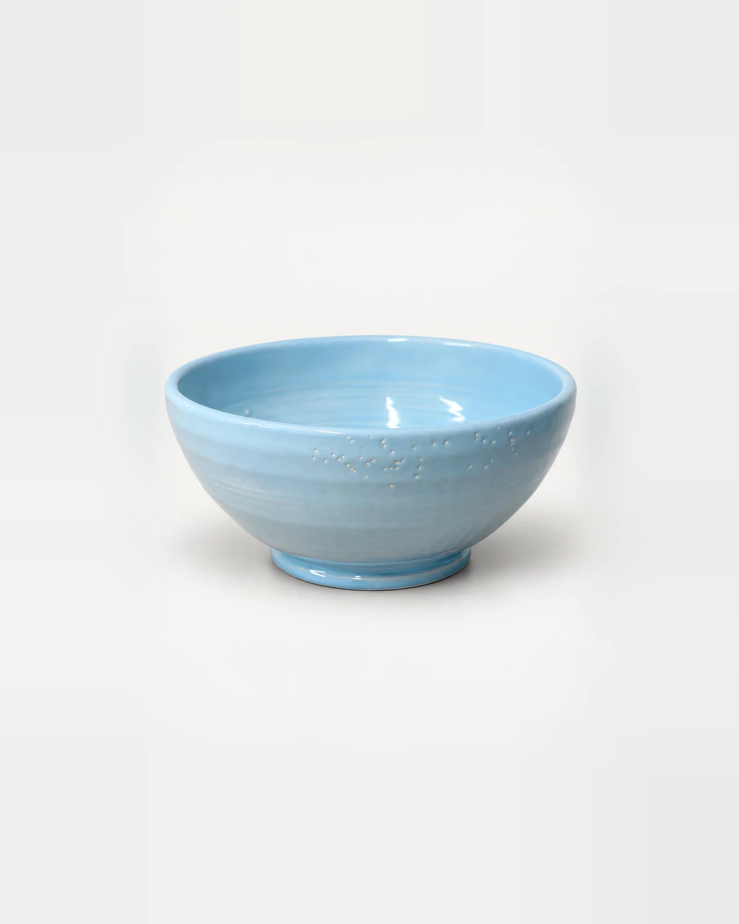 Celestino Bowl, Medium, a wheel-thrown bowl in Celestino blue glaze