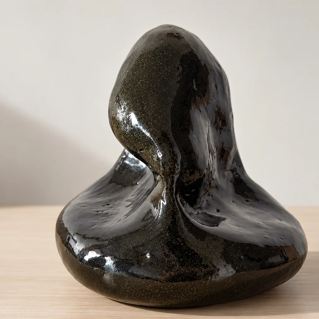 Kiss, an expressive hand-built ceramic sculpture